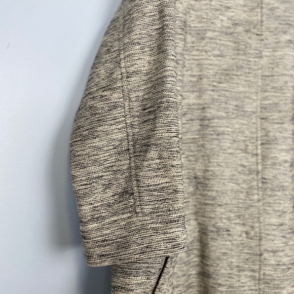 Eileen Fisher Ecru Tweed Round Neck Long Jacket 3/4 Sleeve Sz Large Minimalist - Picture 7 of 10